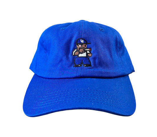 8-Bit Character Royal Blue Adjustable Cap