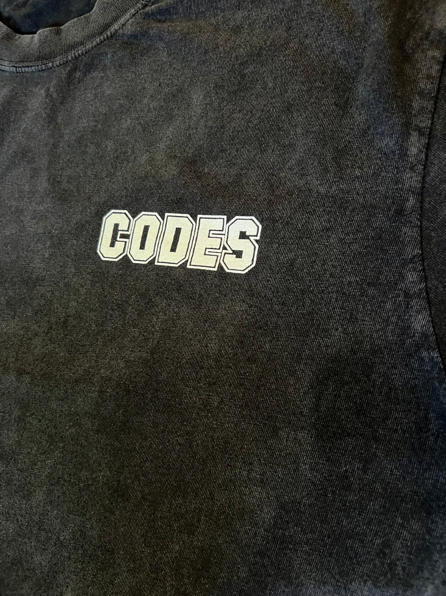 CODES Tee - Black Washed