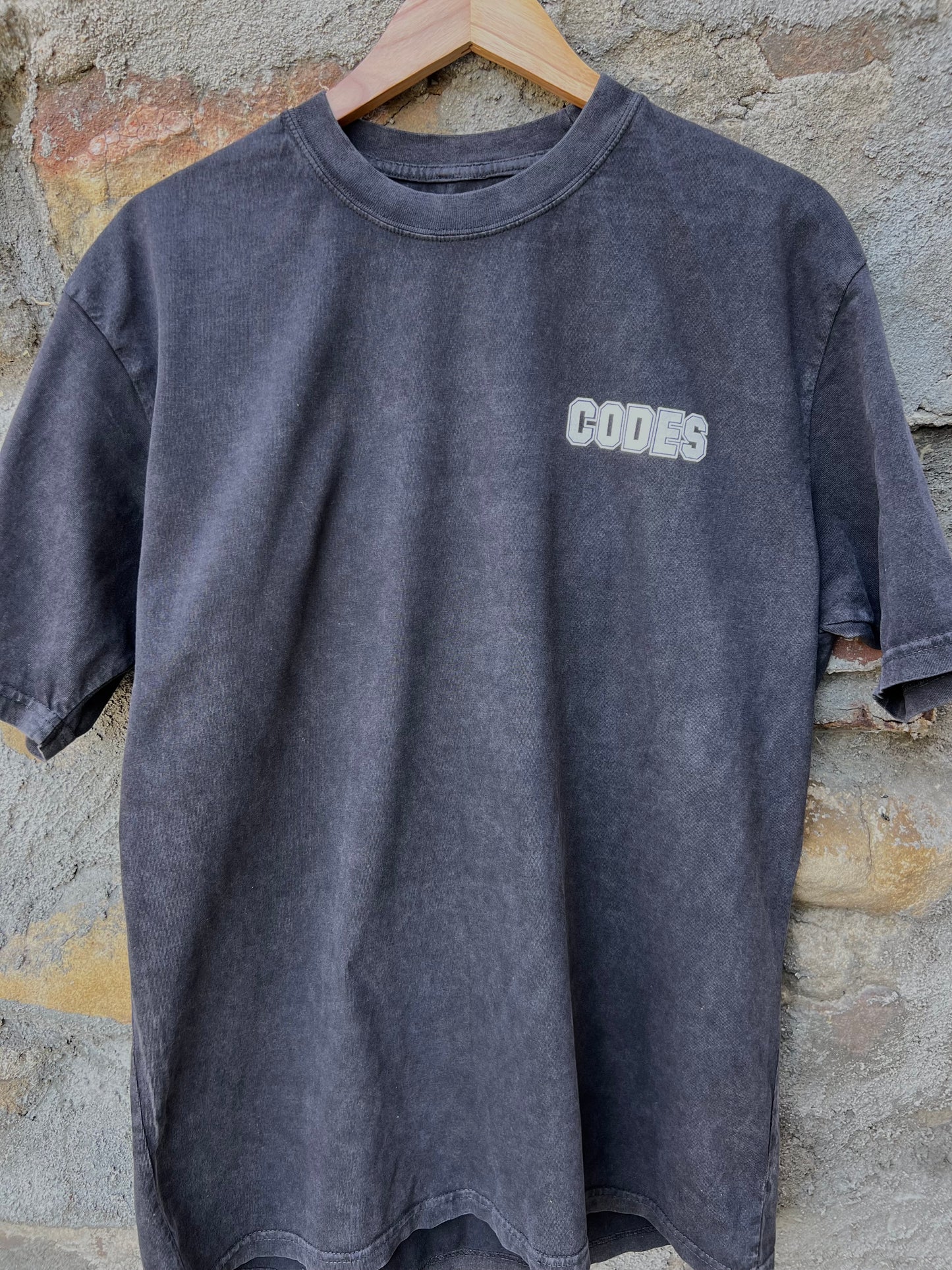 CODES Tee - Black Washed